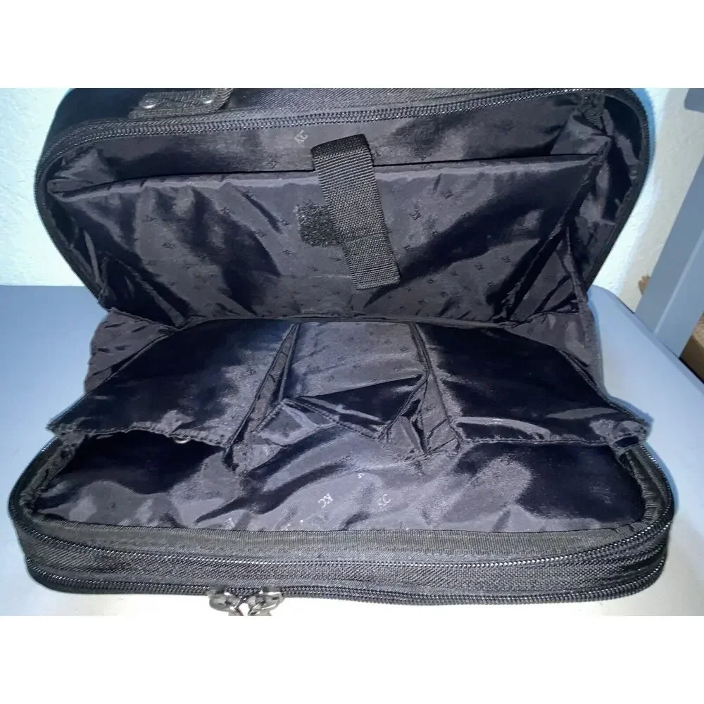 Kenneth Cole New York Briefcase Messenger Laptop Black Soft Padded Carry All